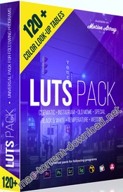 120 luts pack color grading icon
