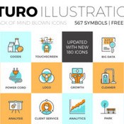 Bloomua futuro icons collection 567 symbols ai eps svg png icon