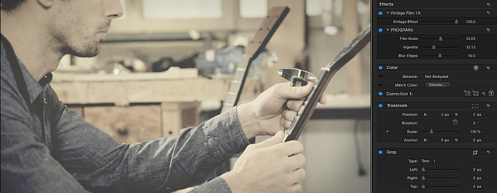 Customize ProVintage Exclusively In FCPX