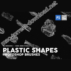 42 plastic shapes photoshop stamp brushes icon