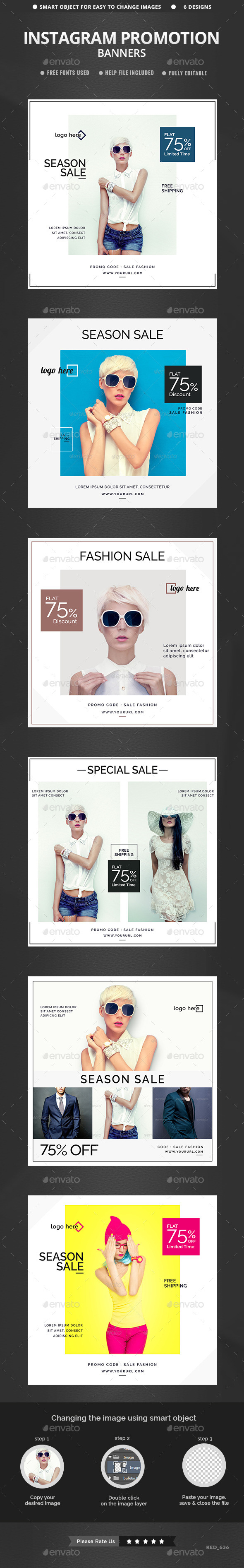 Sales Instagram Banners - 6 Templates.jpg Sales Instagram Banners - 6 Templates