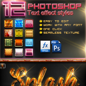 12 photoshop text effect styles vol 5 10744485 icon