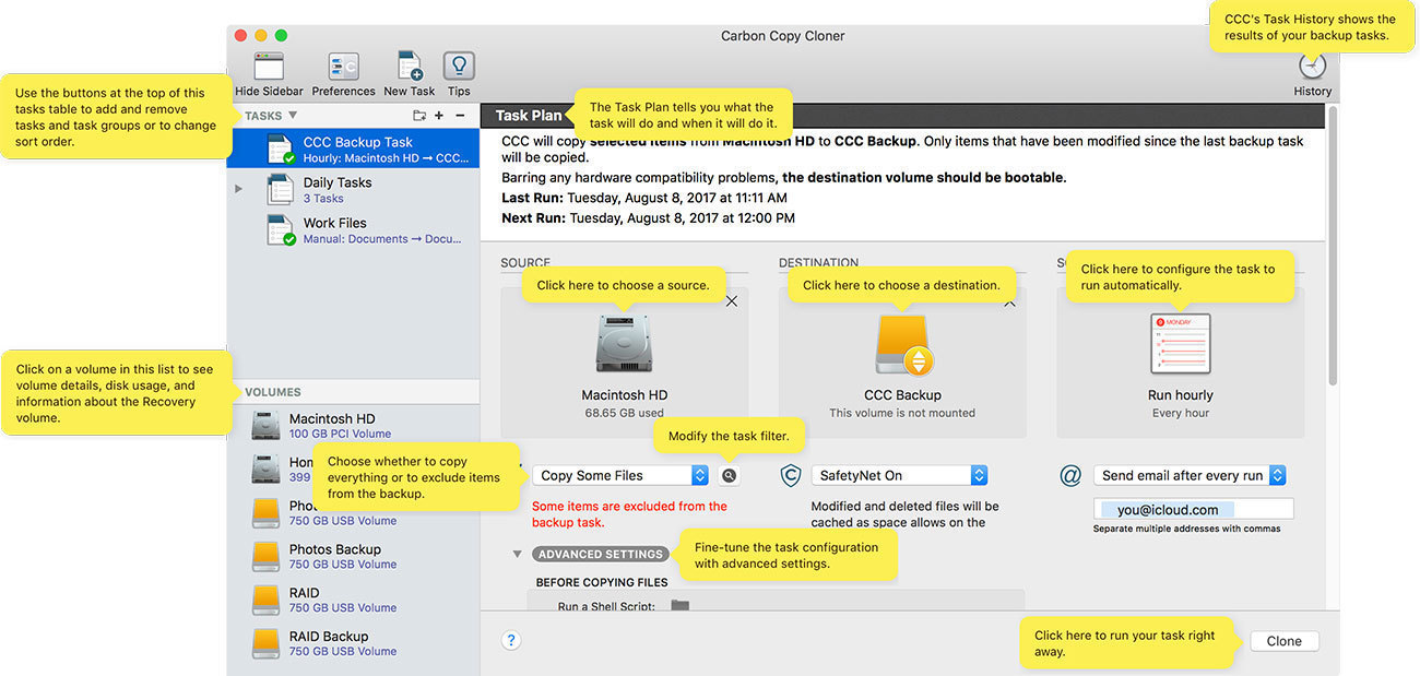 Carbon Copy Cloner 5110 Screenshot 02